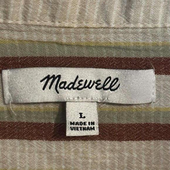 Madewell Striped Crop Top - Cream and Red - Picture 11 of 14